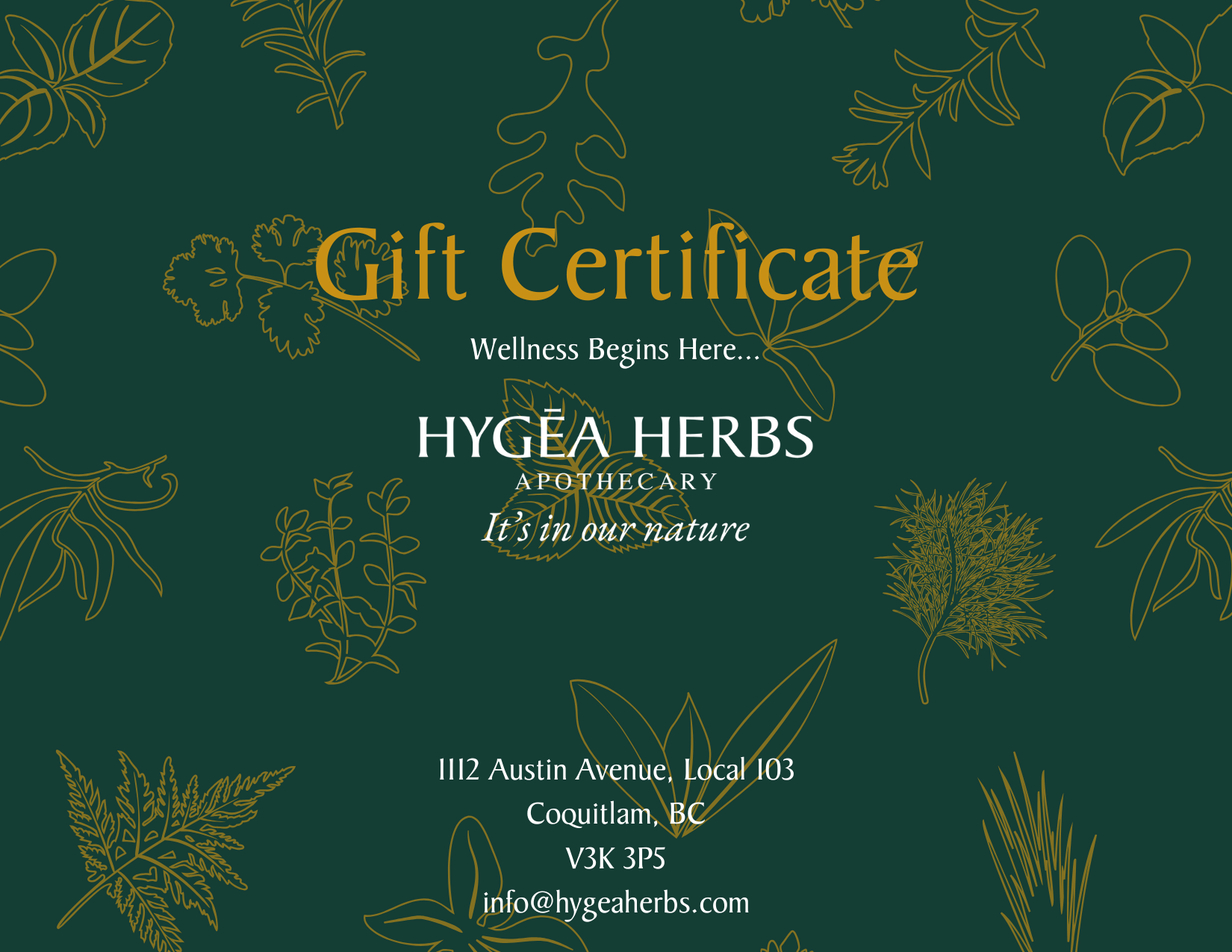 Hygēa Herbs Gift Card